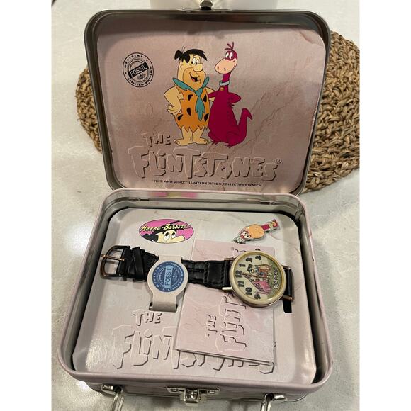 Fossil The Flintstones Fred and Dino limited edition watch Hanna Barbera w/ tin main image 4